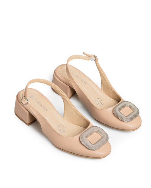 Zapatilla Nude Slingback Hebilla 4598