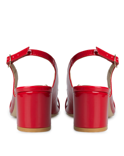 Zapatilla Roja Slingback Herraje 4812