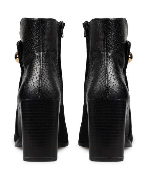 Botín Negro Picudo Mitad Víbora 5021