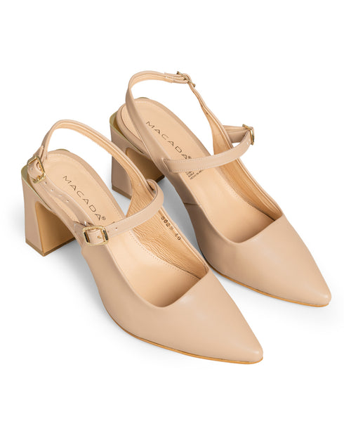 Zapatilla Nude Slingback Con Correa 5022