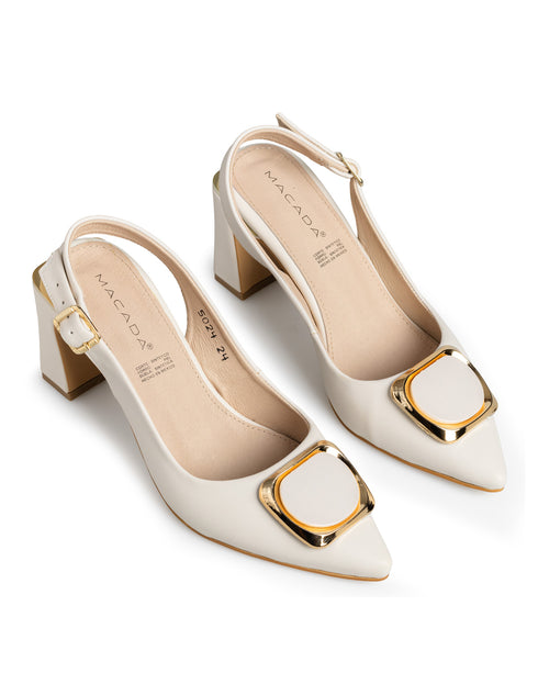 Zapatilla Latte Slingback Hebilla 5024
