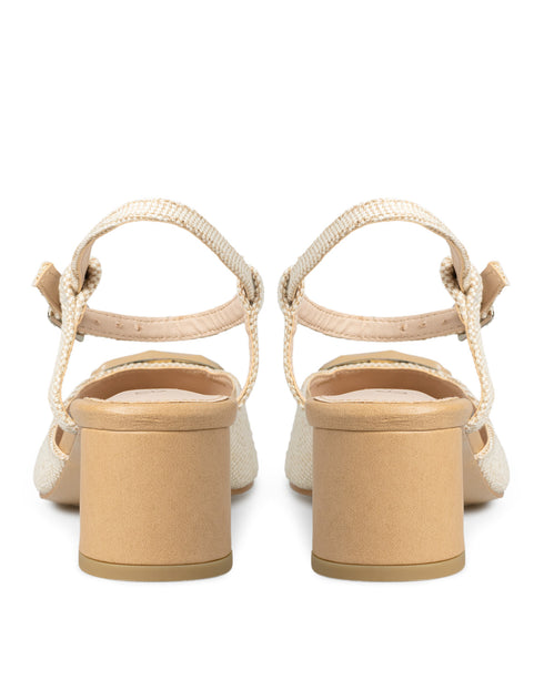 Zapatilla Beige Hebilla Camel 5167