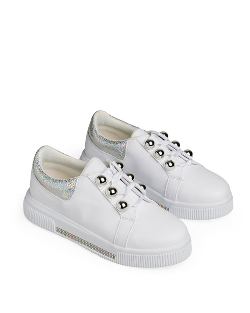 Tenis Blanco Tira Glitter 5230