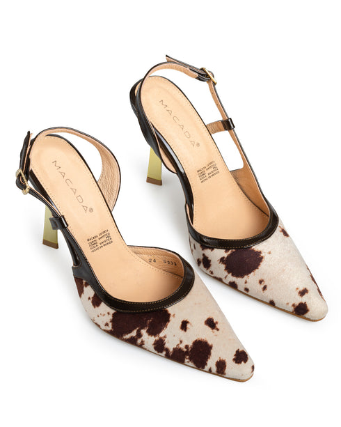 Zapatilla Vaca Sligback Manchas Cafés 5233