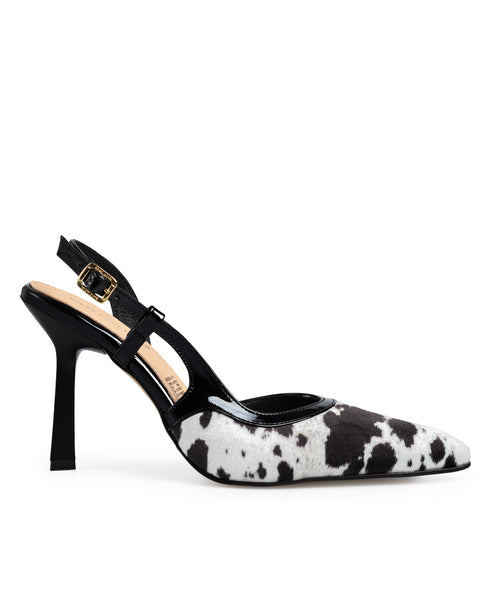 Zapatilla Vaca Sligback Manchas Negras 5233