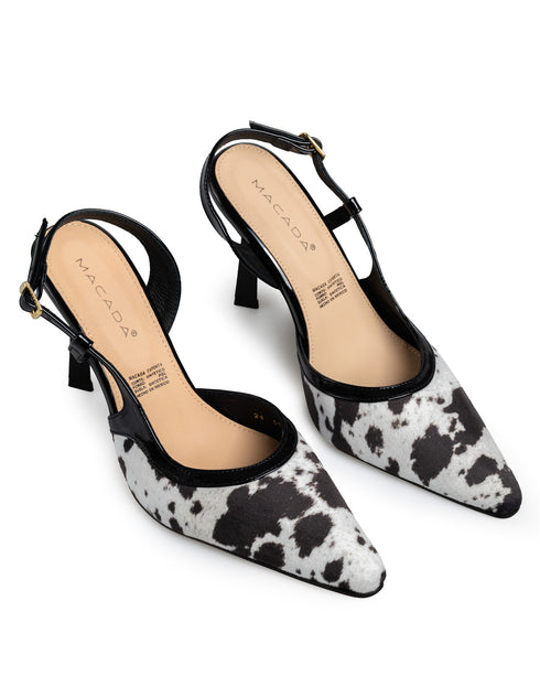 Zapatilla Vaca Sligback Manchas Negras 5233