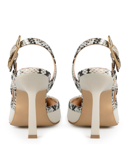 Zapatilla Latte Slingback Tiras Víbora 5234