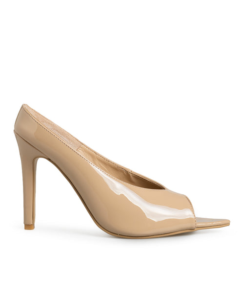 Zapatilla Nude Charol Peep Toe 5510