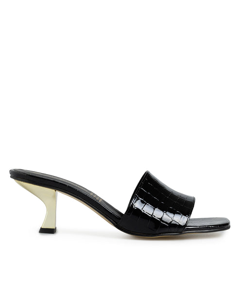 Zapatilla Negra Mule Croc 5800