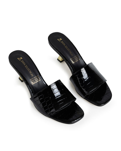 Zapatilla Negra Mule Croc 5800