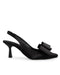 Zapatilla Negra Slingback Moño 5920