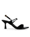 Sandalia Negra Tacón Bajo 6200