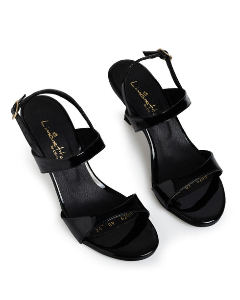 Sandalia Negra Tacón Bajo 6200