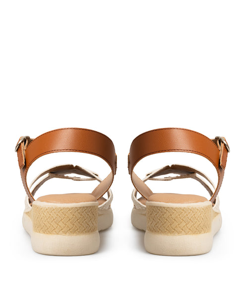 Sandalia Confort Multicolor Tacón Cuña 6616