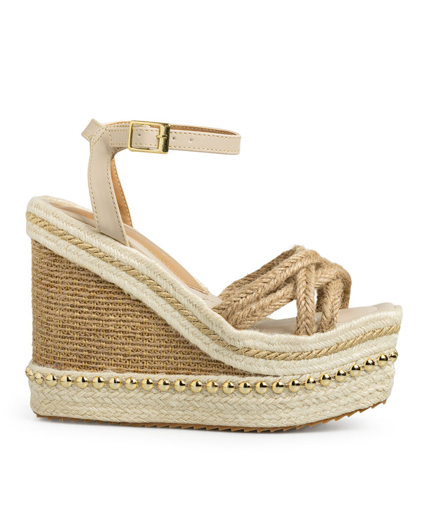 Alpargata Beige Cuña Yute 6747