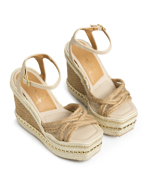 Alpargata Beige Cuña Yute 6747