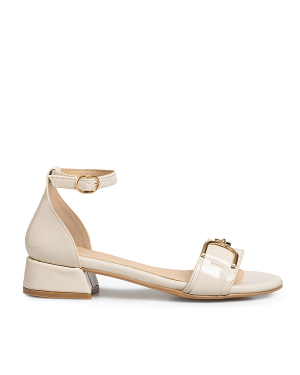 Sandalia Beige Ankle Strap 6904