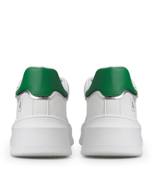 Tenis Blanco Chunky Talón Verde 7069