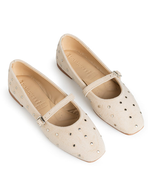 Balerina Beige Flat Estoperoles 711C