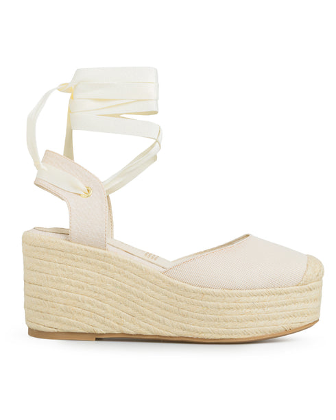 Alpargata Latte Lace Up Yute 7270