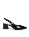 Zapatilla Tacón Bajo Negra Slingback 7280