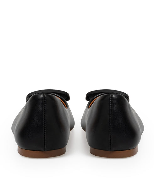 Balerina Flat Negro Con Hebilla 752C