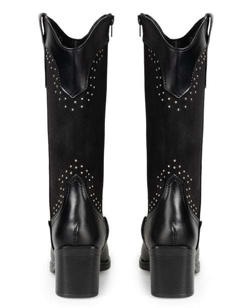 Bota Vaquera Negra Estoperoles 7580