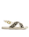 Sandalia Latte Tiras Cruzadas Leopardo 7603