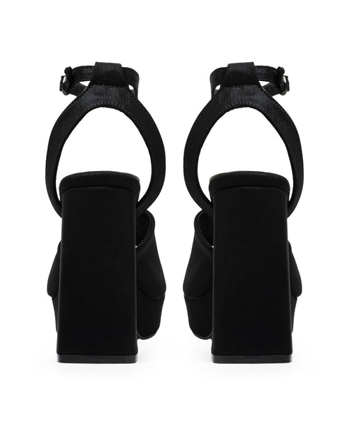 Sandalia Negra Brillosa Ankle Strap 7750