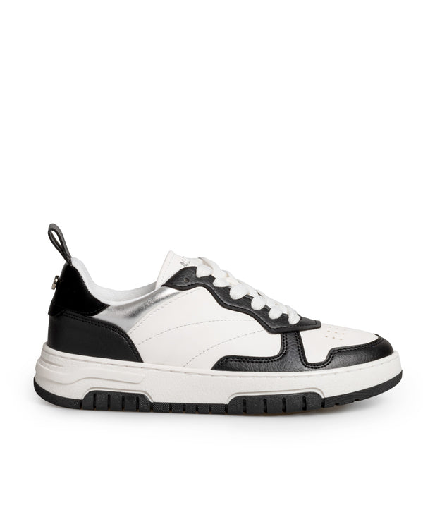 Tenis Combinado Blanco Negro 7951