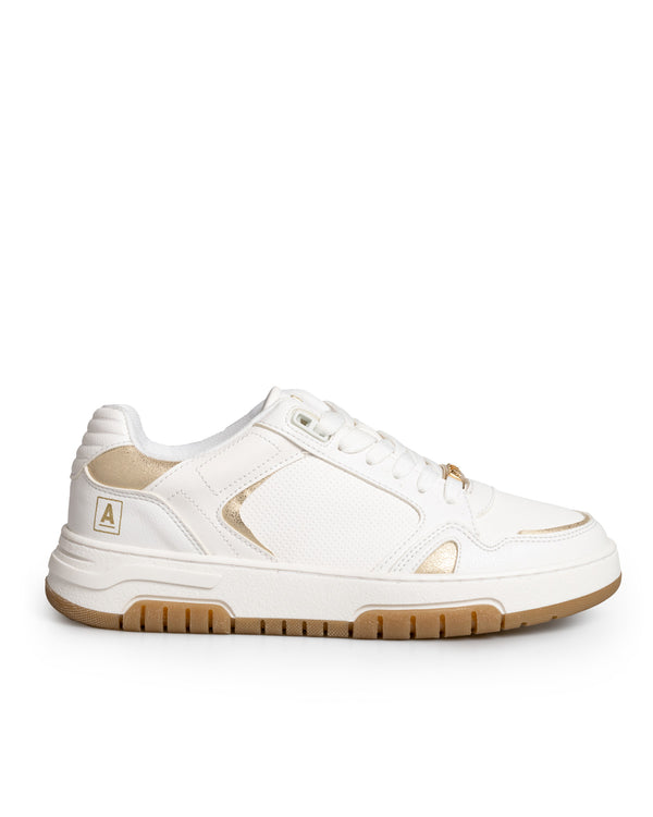 Tenis Blanco Combinado Oro 7953