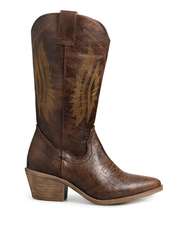 Bota Vaquera Café Brillosa 8003