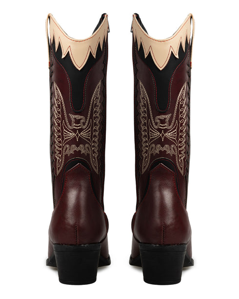 Bota Vaquera Vino Beige 8004