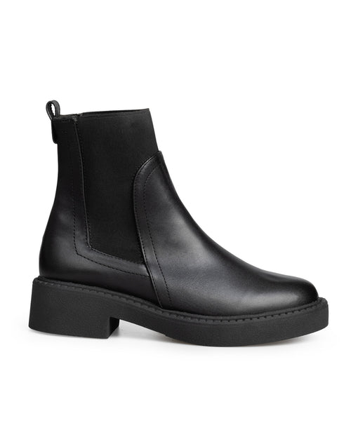 Botín Negro Resortes Tipo Chelsea 8006