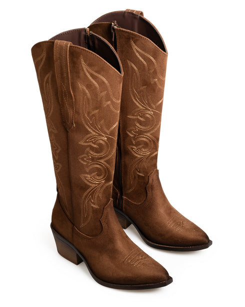 Bota Vaquera Miel Western 8011