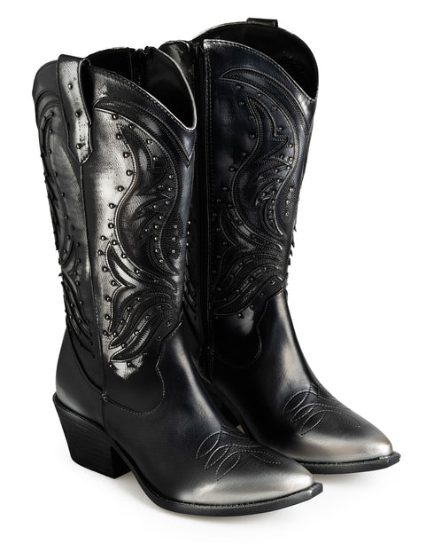 Bota Vaquera Inox Grabada 8038