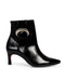 Bota Negra Picuda Hebilla 8068