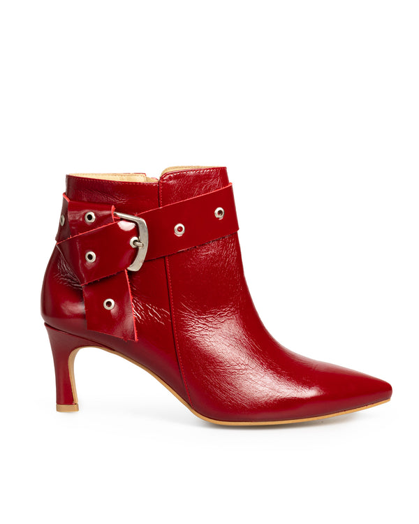 Botín Rojo Picudo Hebilla 8070