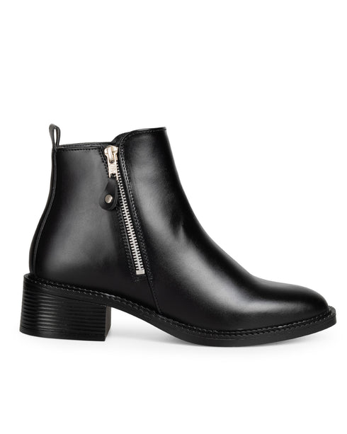 Botín Negro Con Cierre Lateral 8207