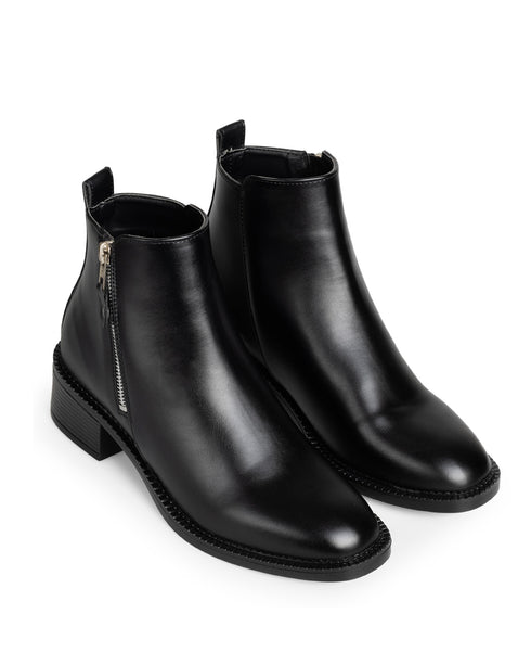 Botín Negro Con Cierre Lateral 8207