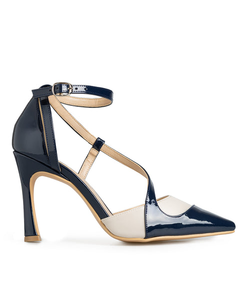 Zapatilla Marino Ankle Strap Tira Cruzada 8300