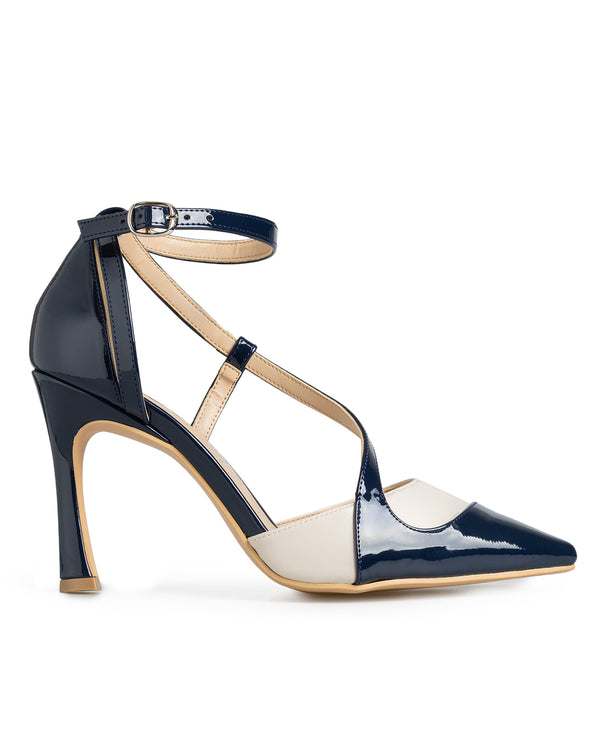 Zapatilla Marino Ankle Strap Tira Cruzada 8300