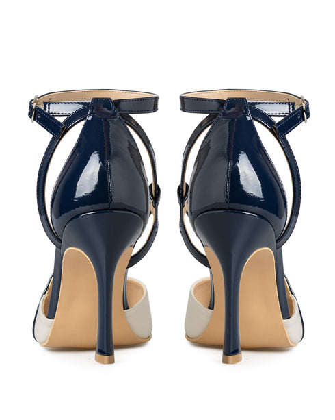 Zapatilla Marino Ankle Strap Tira Cruzada 8300
