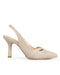 Zapatilla Beige Slingback Glitter 8305