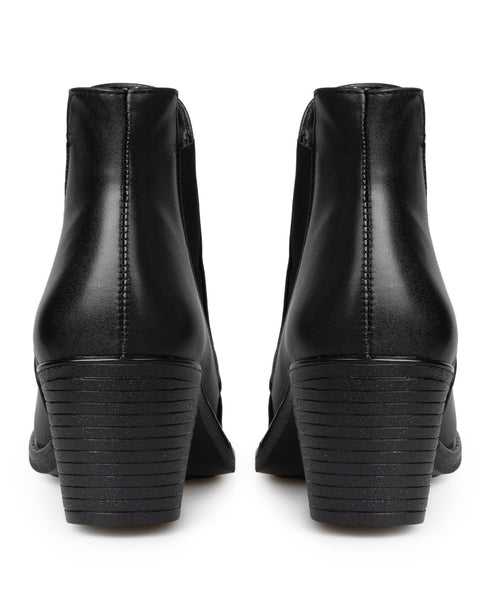 Botín Negro Picudo Resortes 8493