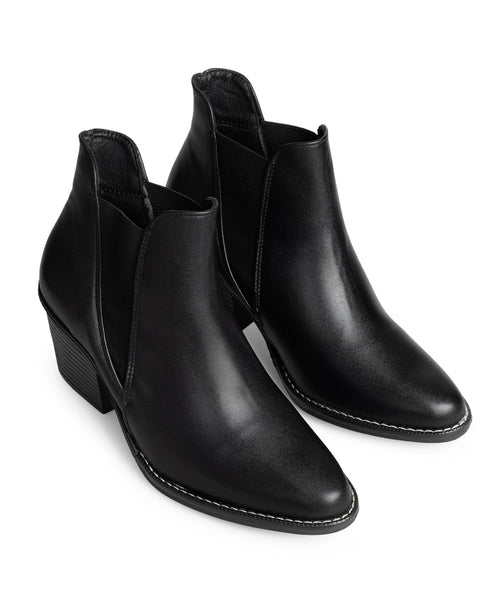 Botín Negro Picudo Resortes 8493