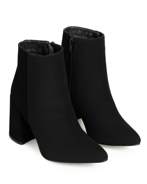 Botín Negro Picudo Liso 8496