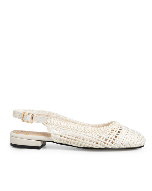 Balerina Blanca Slingback Malla 8845