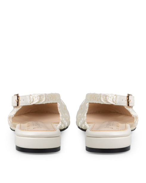 Balerina Blanca Slingback Malla 8845