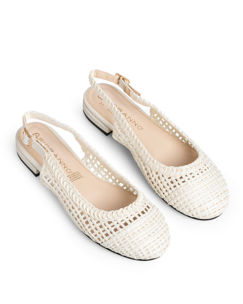 Balerina Blanca Slingback Malla 8845